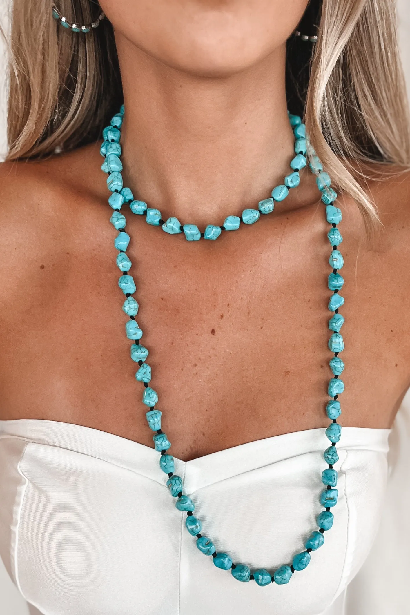 Wear How You Want Turquoise Bead Necklace sold by Amazing Lace