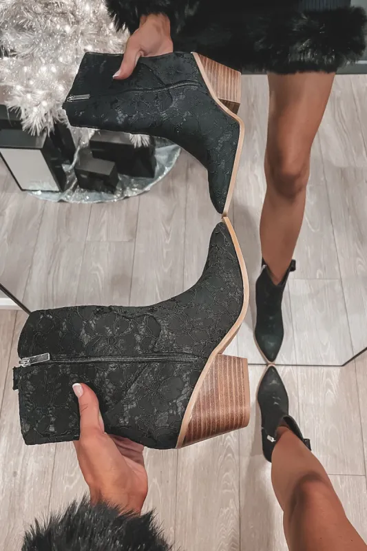 DEAL All I Want Is Lace Pointed Toe Bootie sold by Amazing Lace