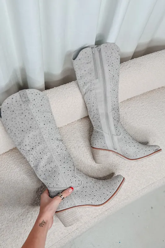 Brides On Broadway White Rhinestone Western Boots sold by Amazing Lace