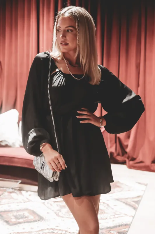 It’s About Time Black Long Sleeve Dress sold by Amazing Lace