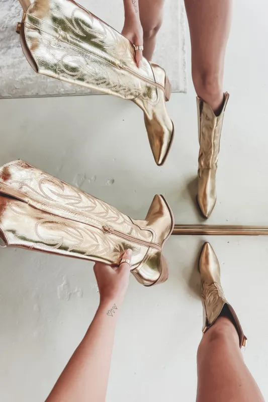 MATISSE Agency Western Metallic Boots sold by Amazing Lace