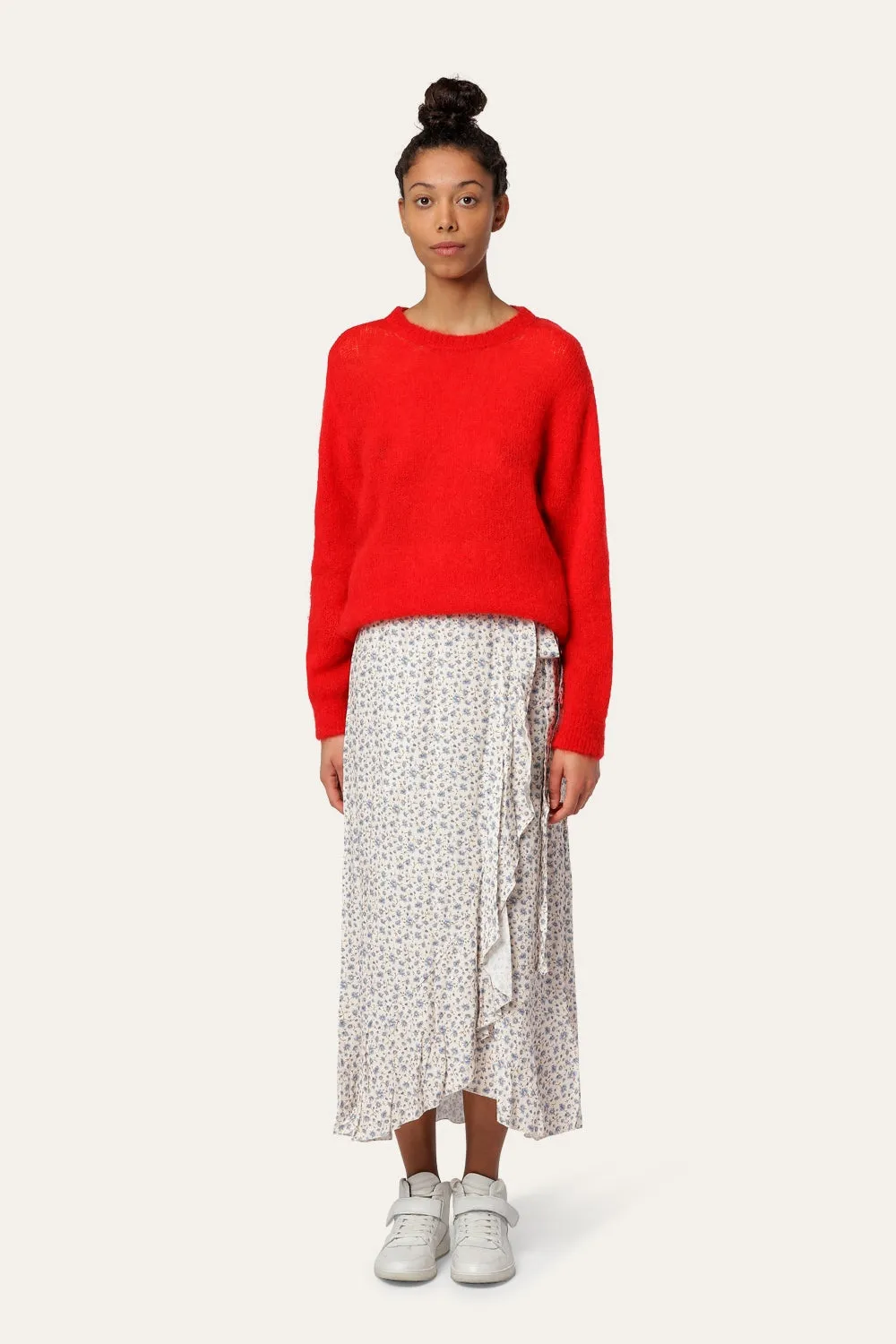 Ulla O Neck Knit Pullover Lipstick Red sold by Americandreams product image thumbnail 2