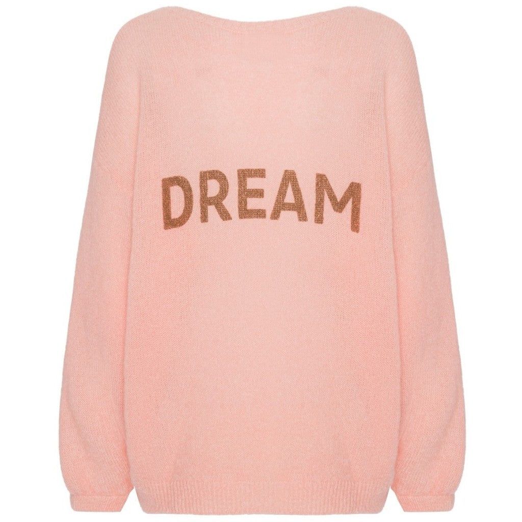 Silja Back Letters - Peach W/ Medium Brown Letters (DREAM) sold by American Dream