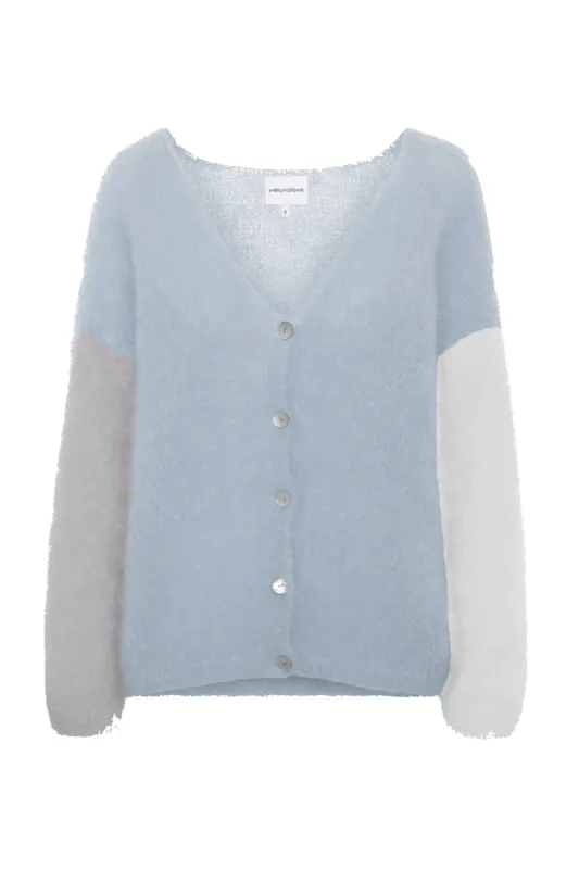 Cornelia LS Cardigan Tri-Coloured Blue sold by American Dream