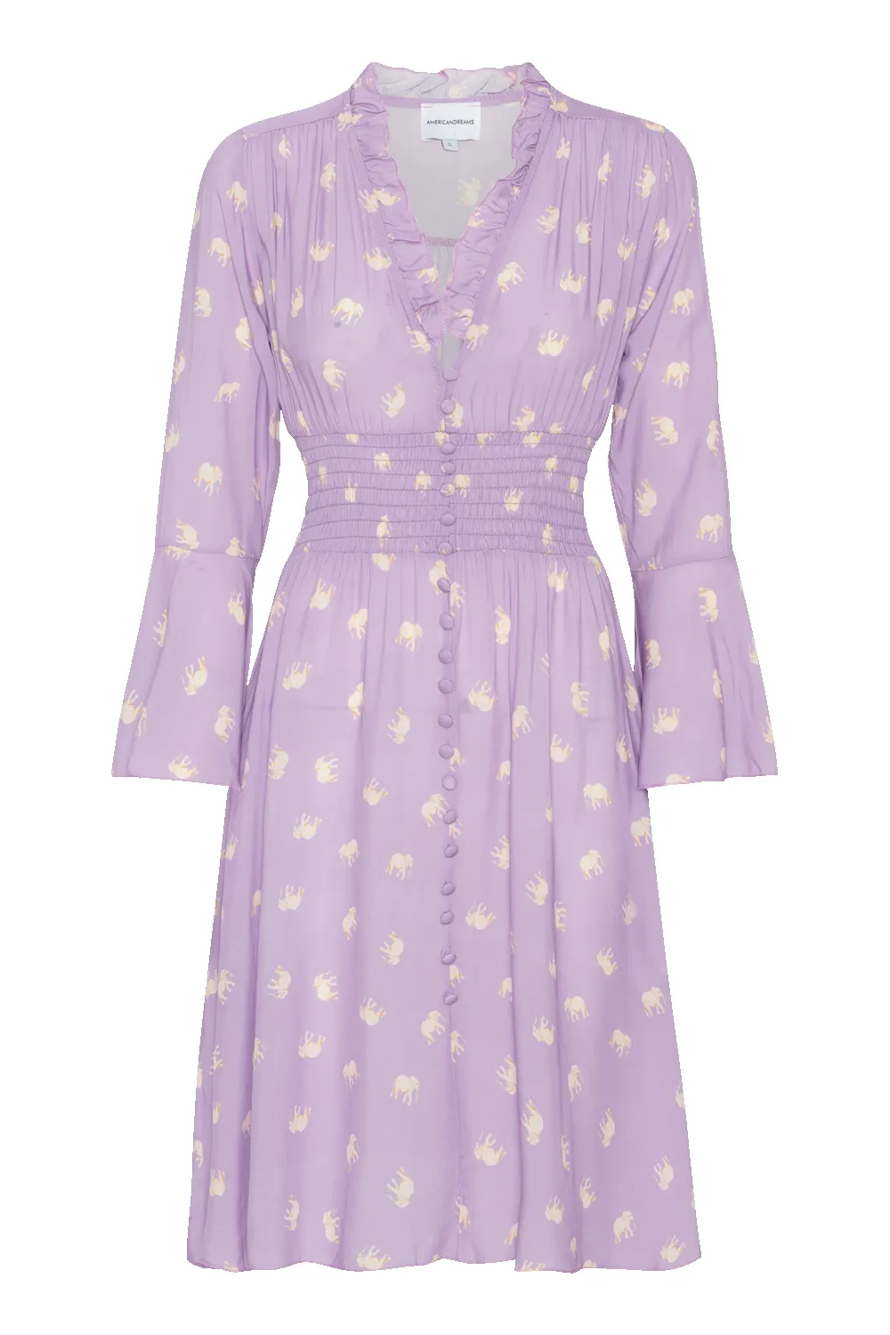 Sally Short Dress Lilac Elephant sold by Americandreams
