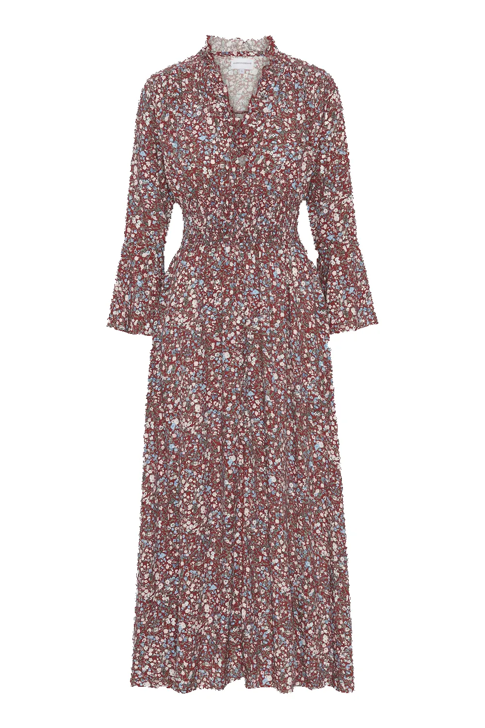 Sally Long Dress Bordeaux Flower sold by Americandreams