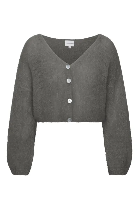 Cornelia Cropped Cardigan Anthracite Grey sold by Americandreams