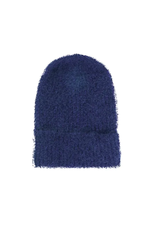 Mila Mohair Beanie Navy Blue sold by Americandreams