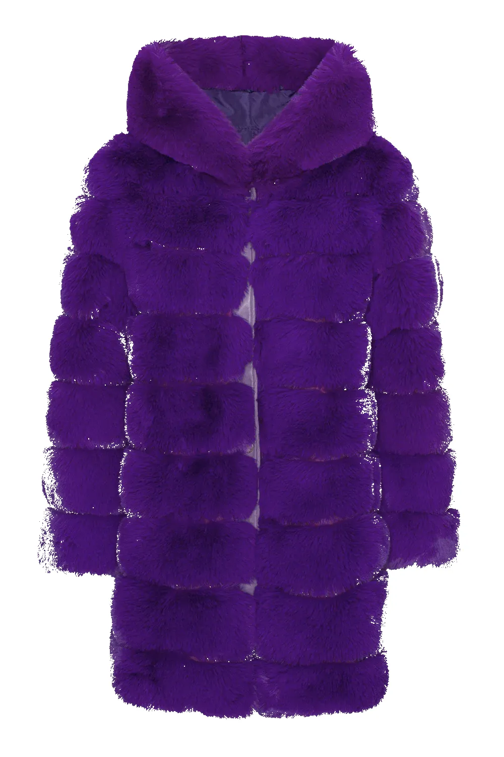 Blake Faux Fur Coat Long Deep Purple sold by Americandreams