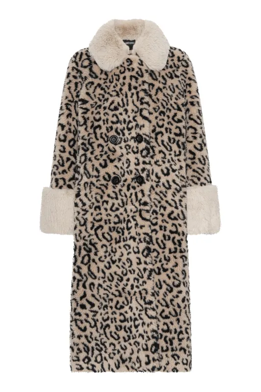 Fiona Long Wool Coat Beige Leo Sample sold by American Dream