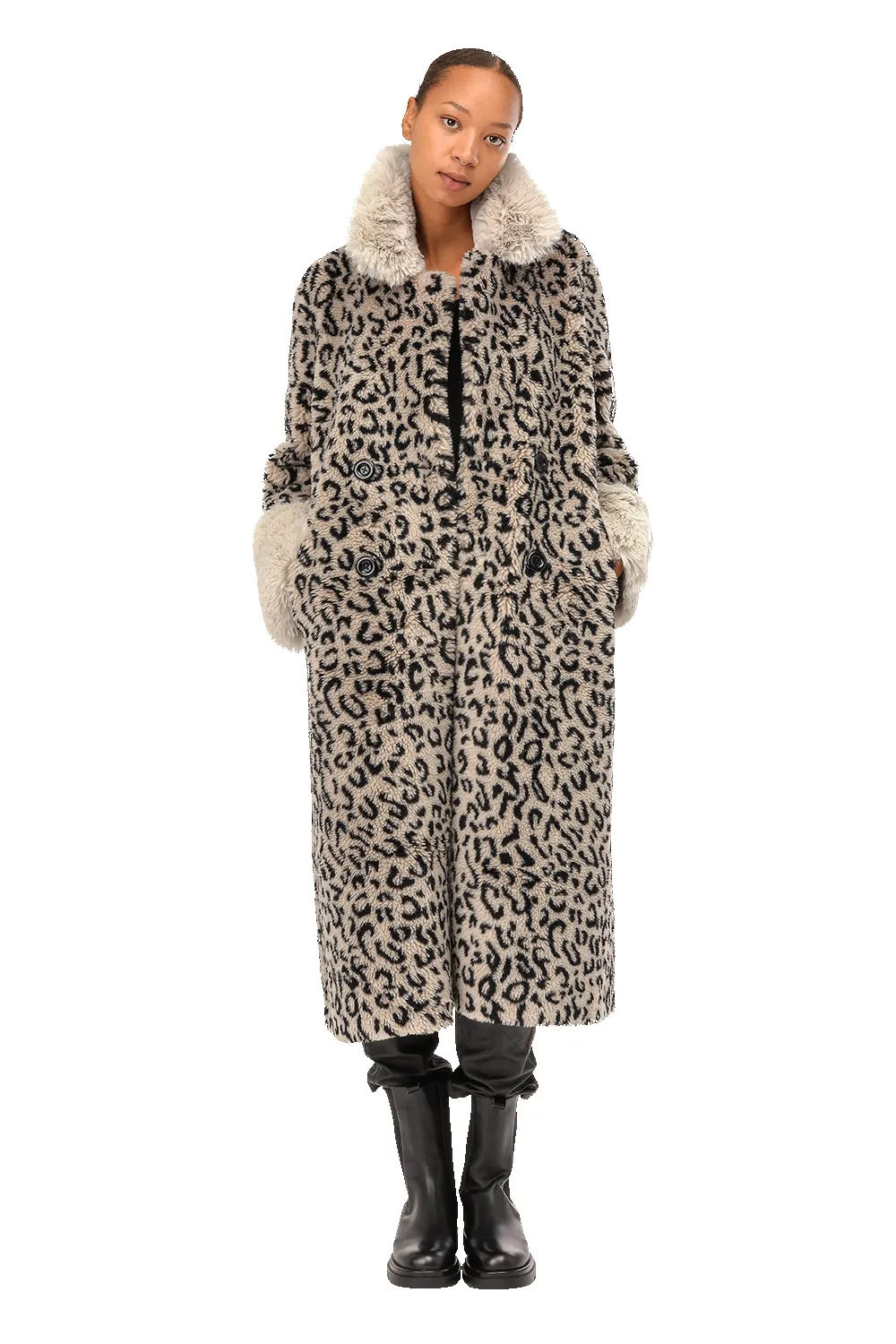 Fiona Long Wool Coat Beige Leo Sample sold by American Dream product image thumbnail 2