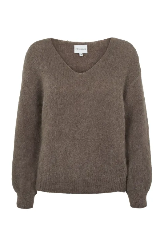 Milana LS Alpaca Pullover Dark Brown sold by American Dream