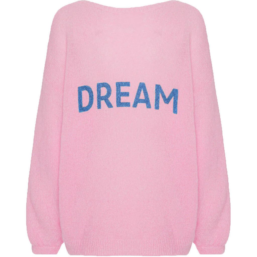 Silja Back Letters - Light Pink W/ Blue Letters (DREAM) sold by American Dream
