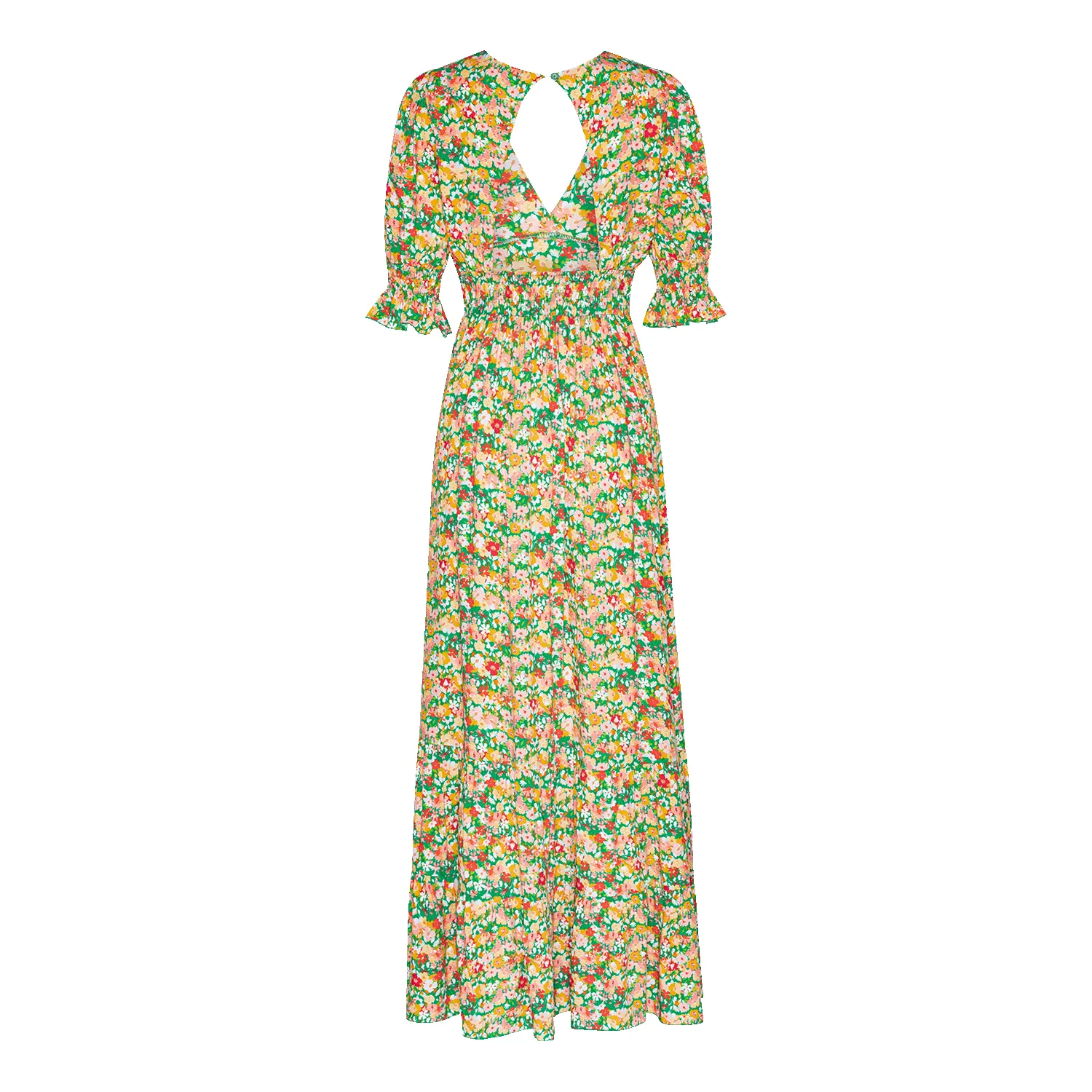 Koko Dress Long Open Back Green Flower sold by Americandreams product image thumbnail 2