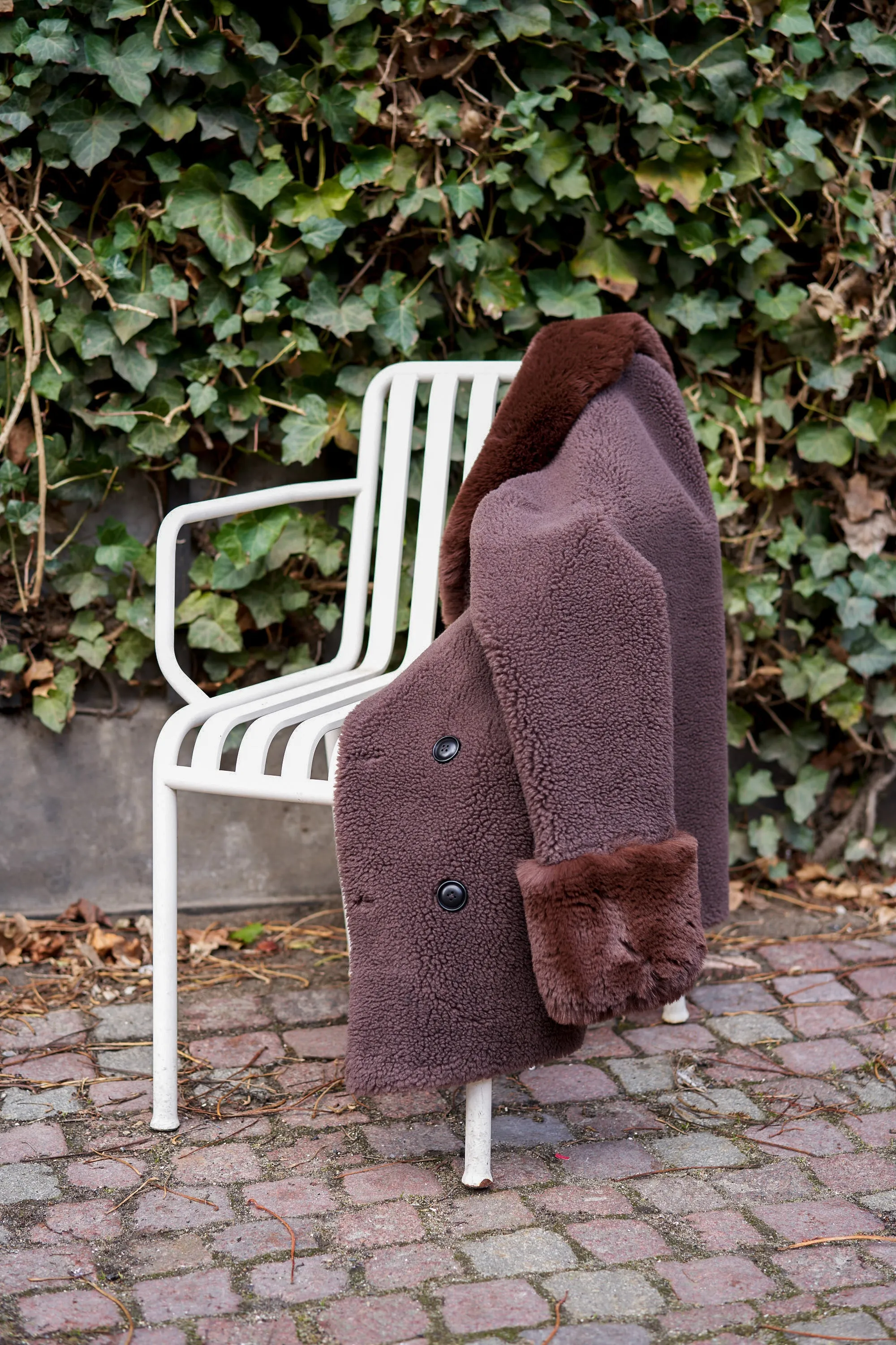 Fiona Short Wool Coat Chocolate Brown sold by Americandreams product image thumbnail 3