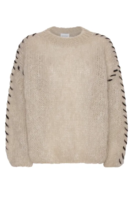 Catia Mohair Stitch Pullover Beige sold by Americandreams