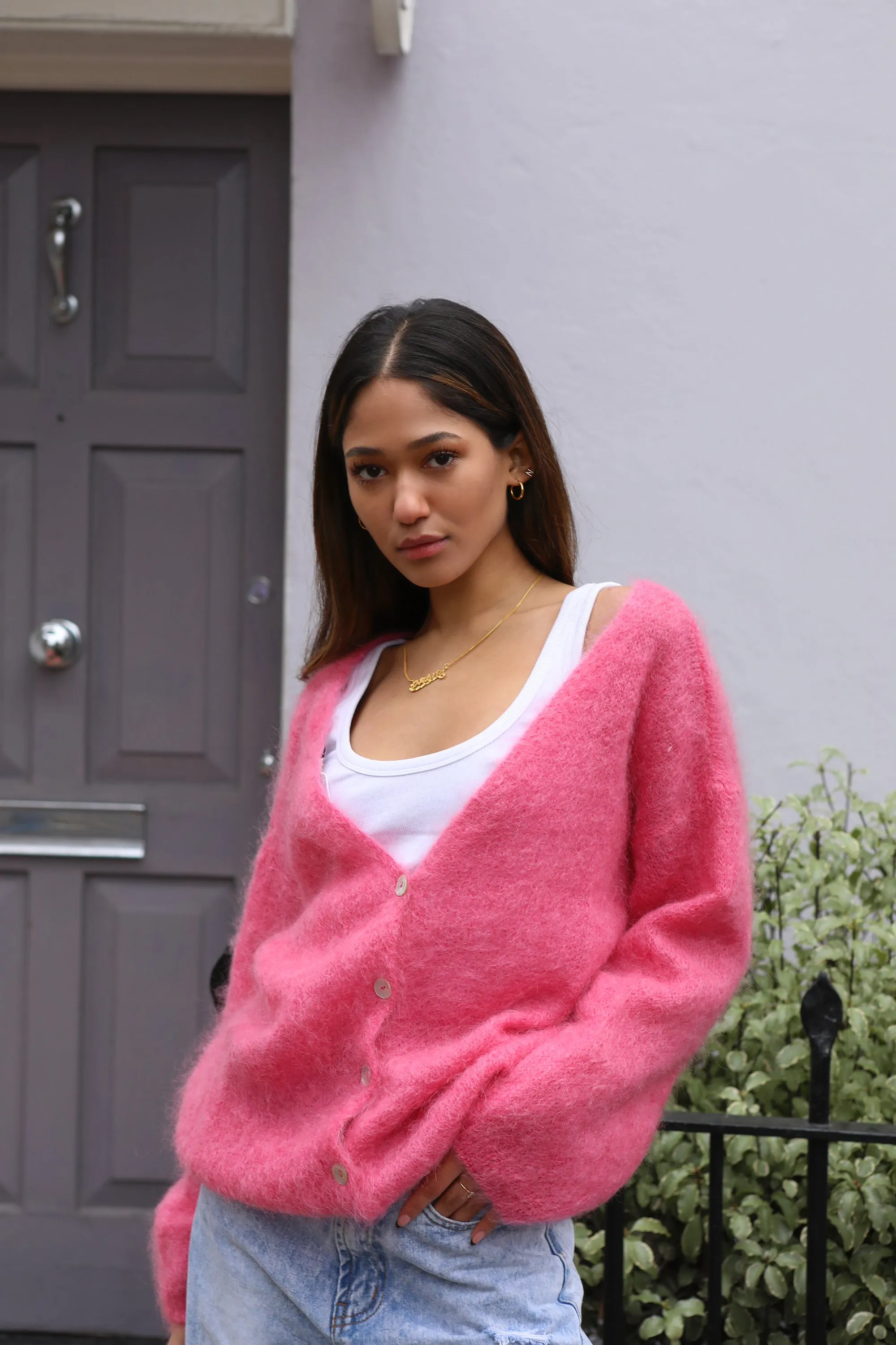 Cornelia LS Cardigan Pink sold by Americandreams product image thumbnail 3