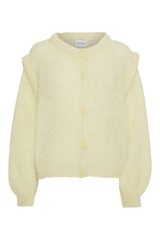 Olly Cardigan Light Yellow sold by Americandreams