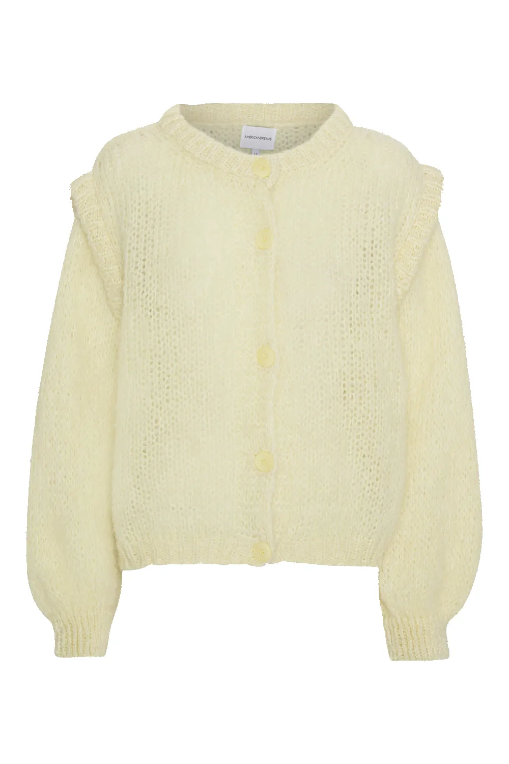 Olly Cardigan Light Yellow sold by Americandreams