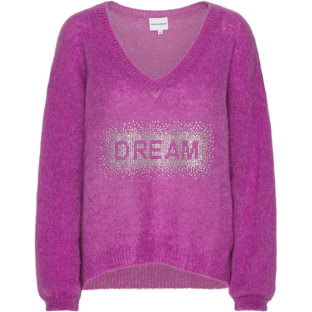 Silja V Neck Crystal Pullover - Pearly Purple sold by American Dream