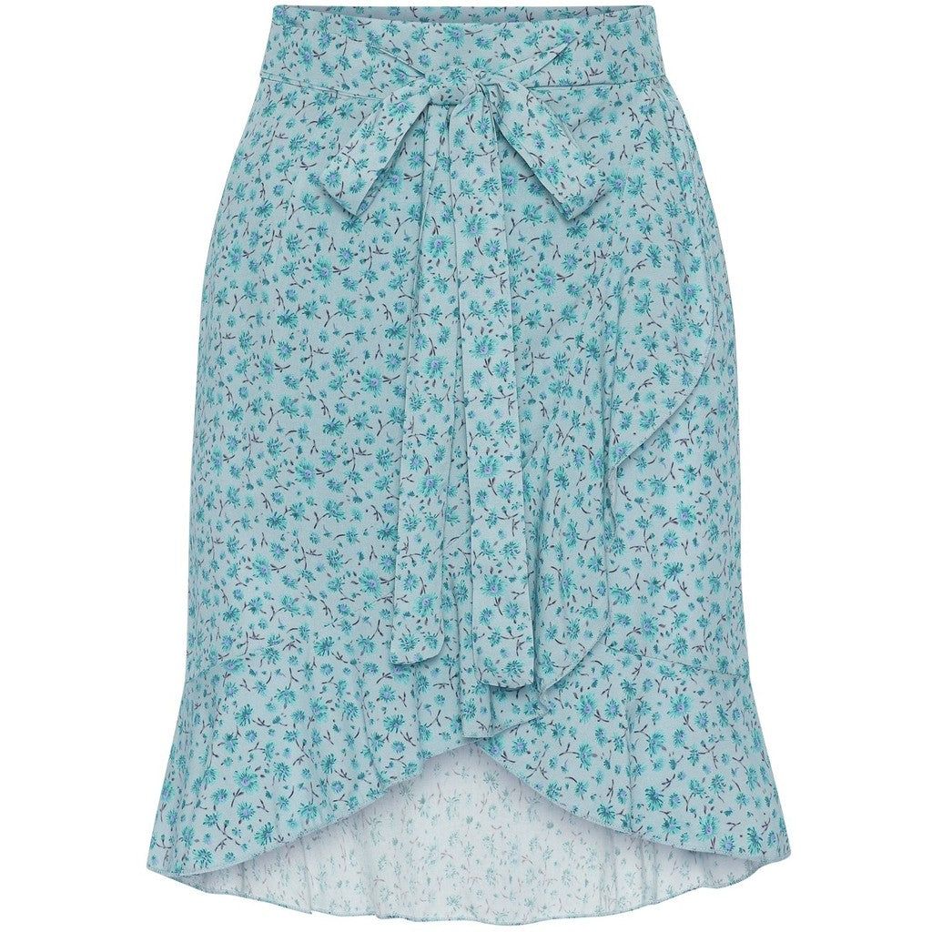 Milly Wrap Skirt Short - Turquoise Flower sold by American Dream