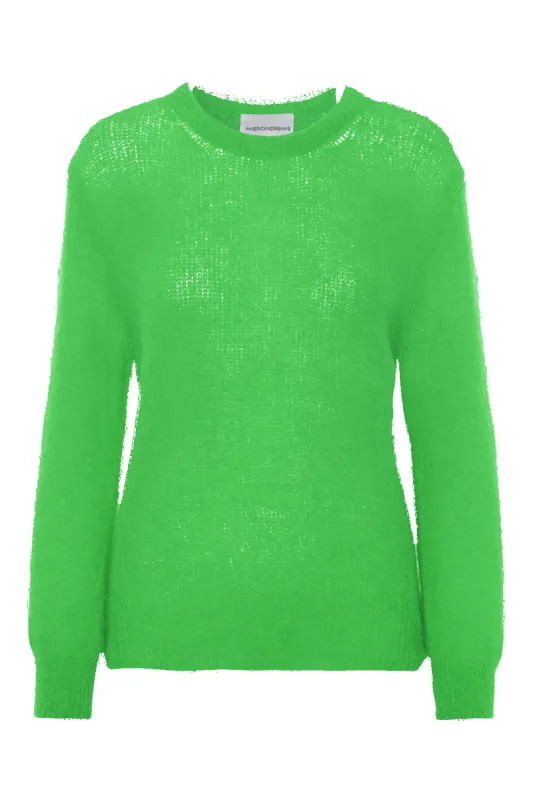 Mari Oversized Knit Pullover Jade green sold by Americandreams