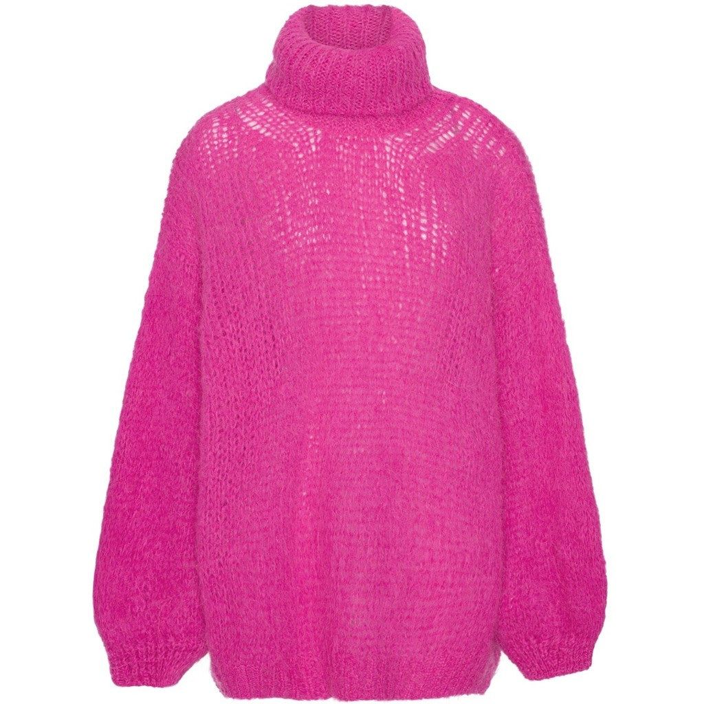 Pepper Roll Neck Alpaca Pullover - Neon Pink sold by American Dream