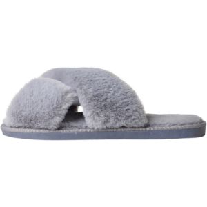 Lou Faux Fur Slippers - Light Grey sold by American Dream