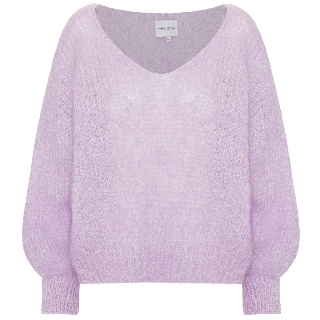 Milana LS Mohair Knit - Light Purple sold by American Dream