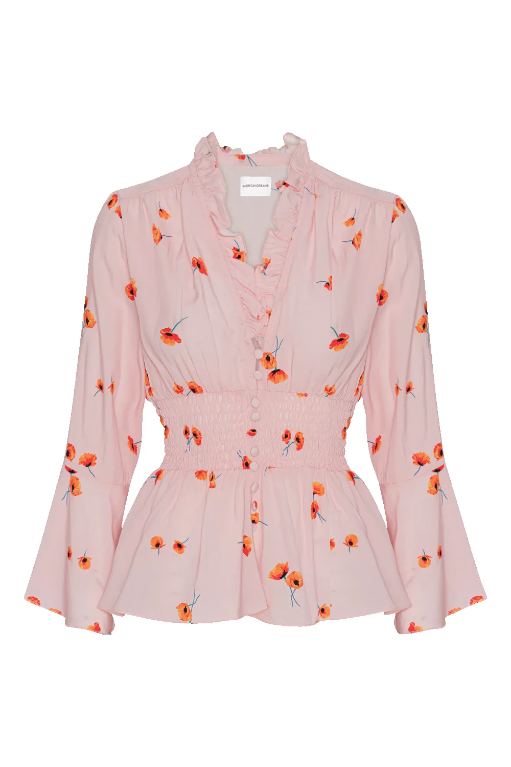 Sally Top Light Pink / Red Flower sold by Americandreams