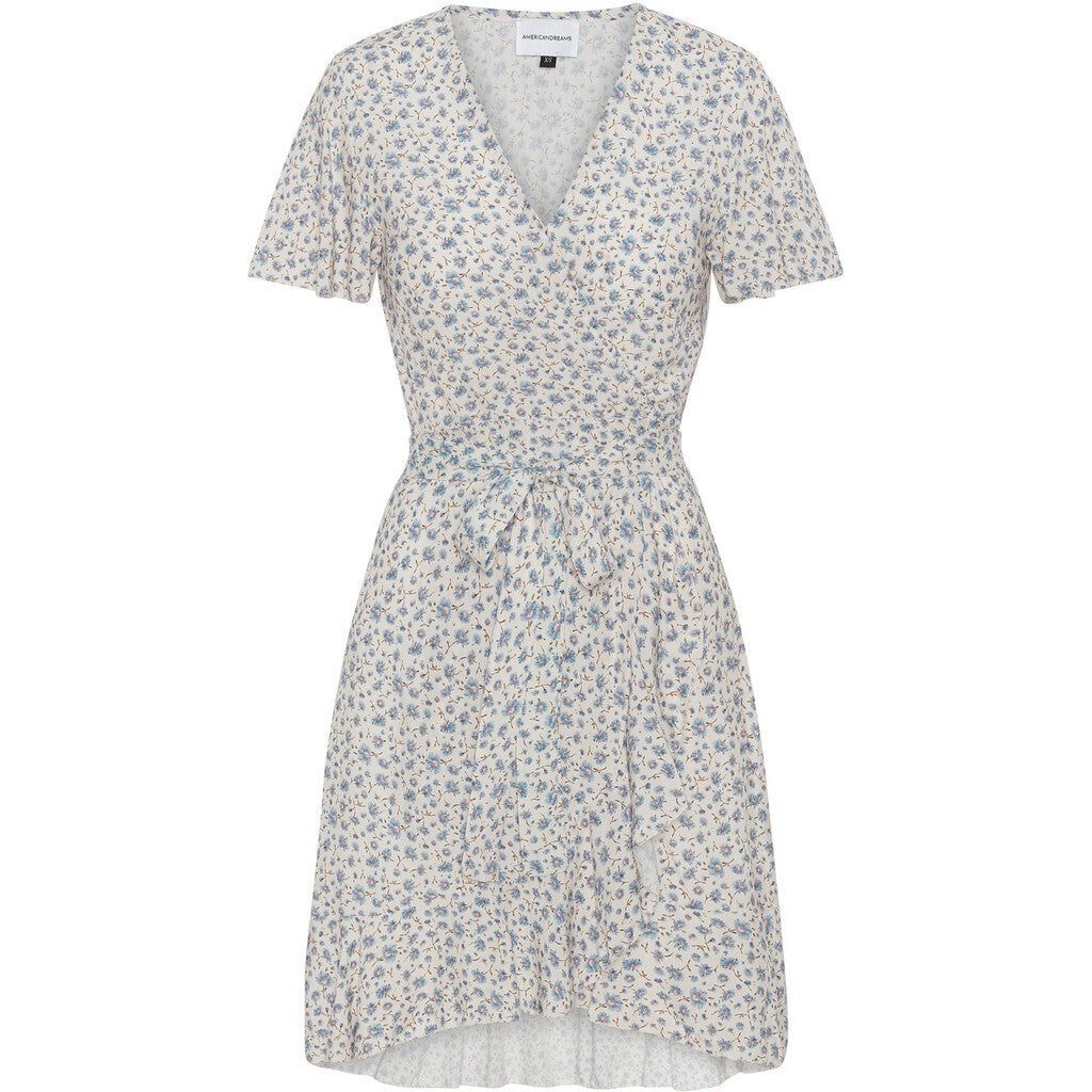 Milly Wrap Dress Short - Blue Flower sold by American Dream