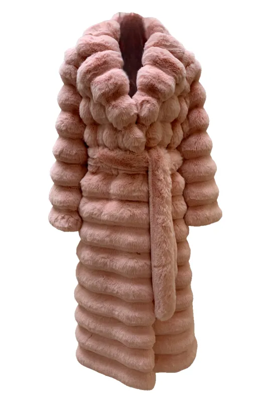 Sussana Faux Fur Long Light Pink sold by Americandreams
