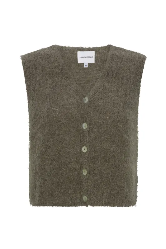 Telma Vest Dark Taupe sold by Americandreams
