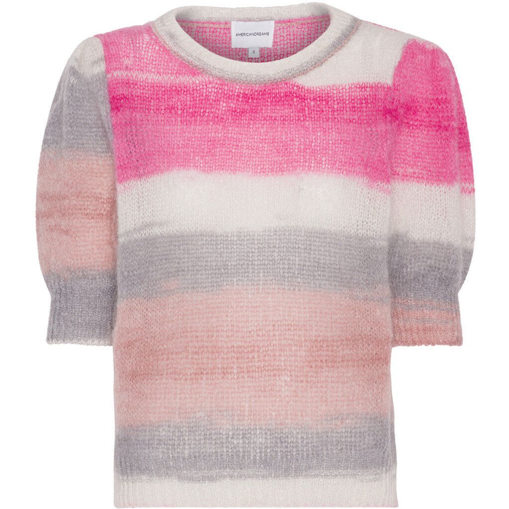 Kenza Short Sleeve Knit Pullover - Pink Dream sold by American Dream