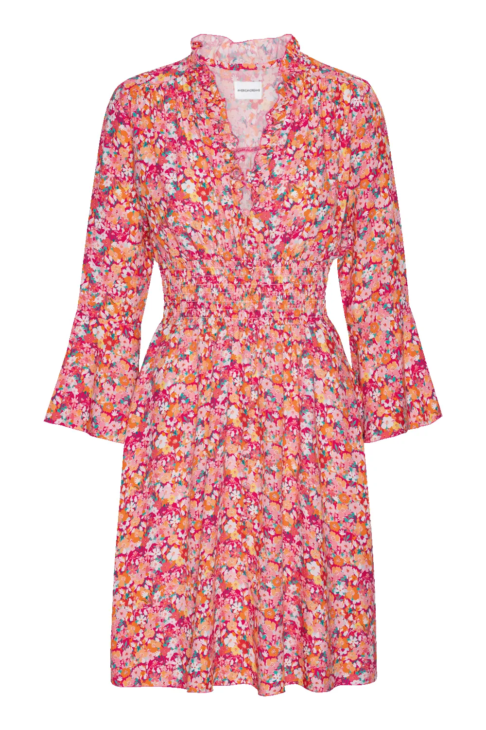 Sally Short Dress Red Flower sold by Americandreams