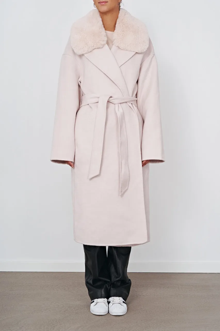 Carmen Cashmere Coat Beige - Sample sold by American Dream
