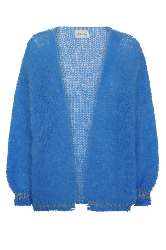 Olivia Mohair Cardigan Sky Blue W/Silver Lurex sold by Americandreams