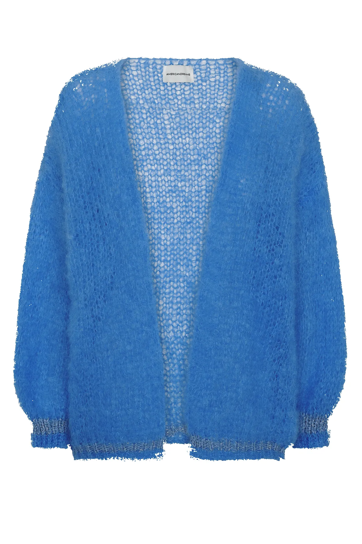 Olivia Mohair Cardigan Sky Blue W/Silver Lurex sold by Americandreams