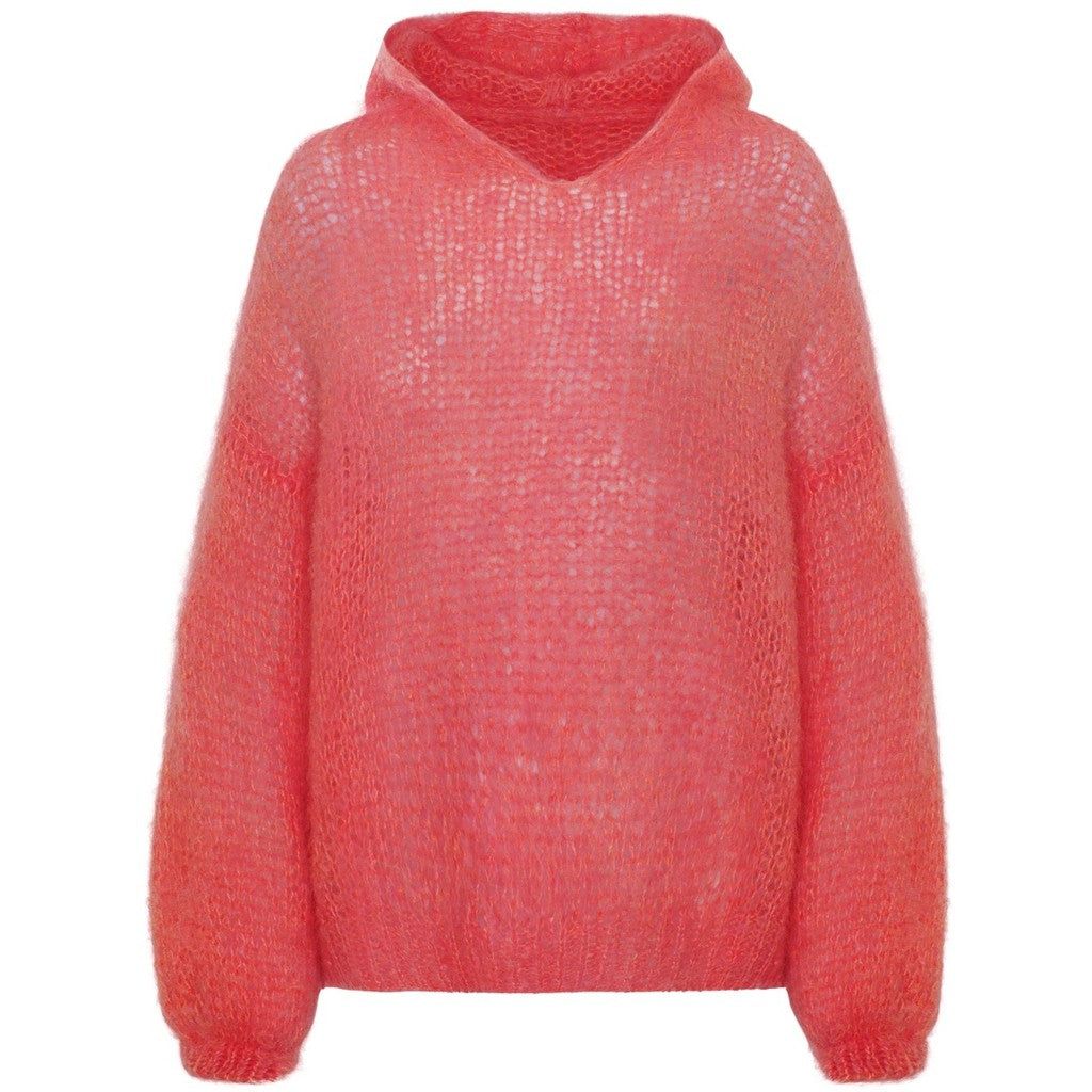 Antonella Mohair Hoodie - Coral Red sold by American Dream