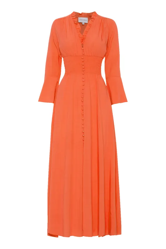 Sally Long Dress Burnt Orange sold by Americandreams