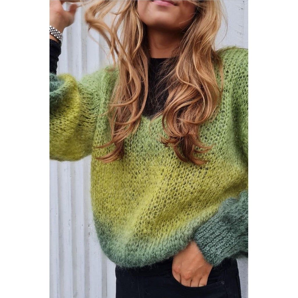 Milana LS Mohair Knit Ombre - Green Ombre sold by American Dream product image thumbnail 2