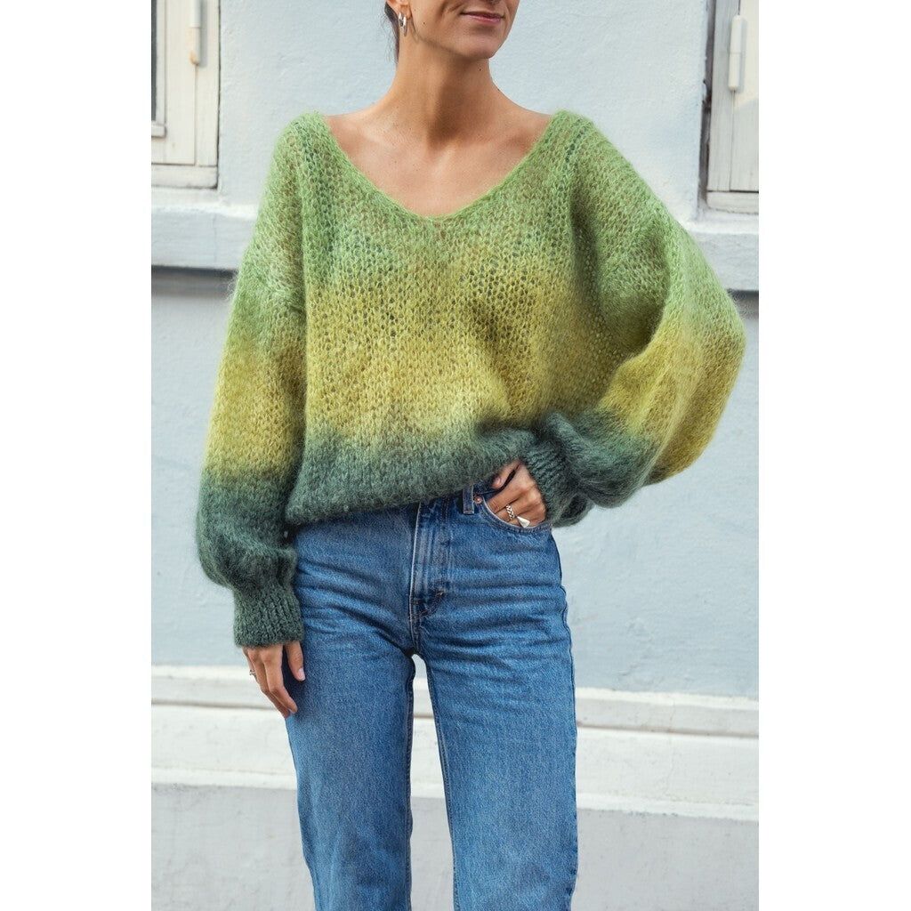 Milana LS Mohair Knit Ombre - Green Ombre sold by American Dream product image thumbnail 3