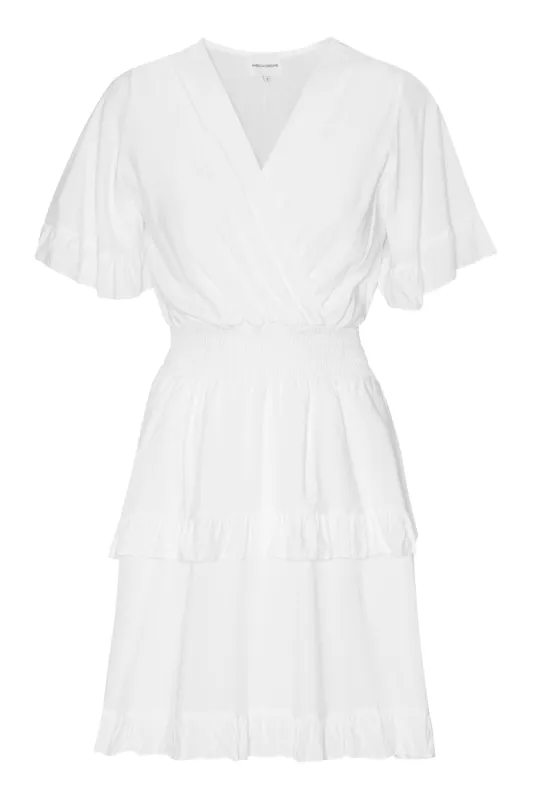 Ella Short Dress Solid White sold by Americandreams
