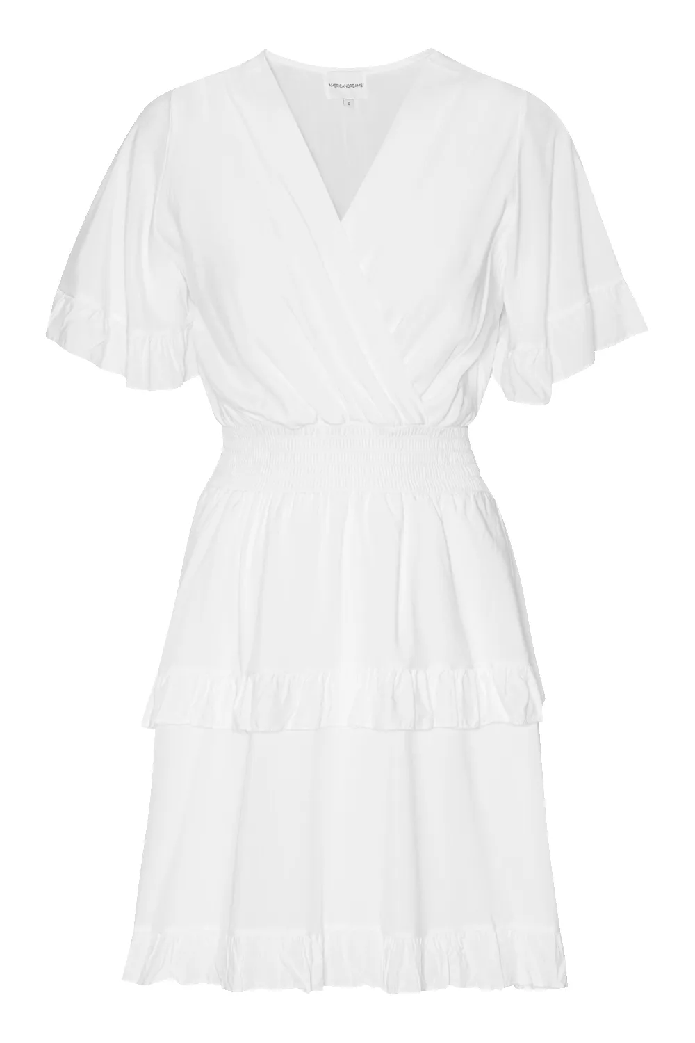 Ella Short Dress Solid White sold by Americandreams