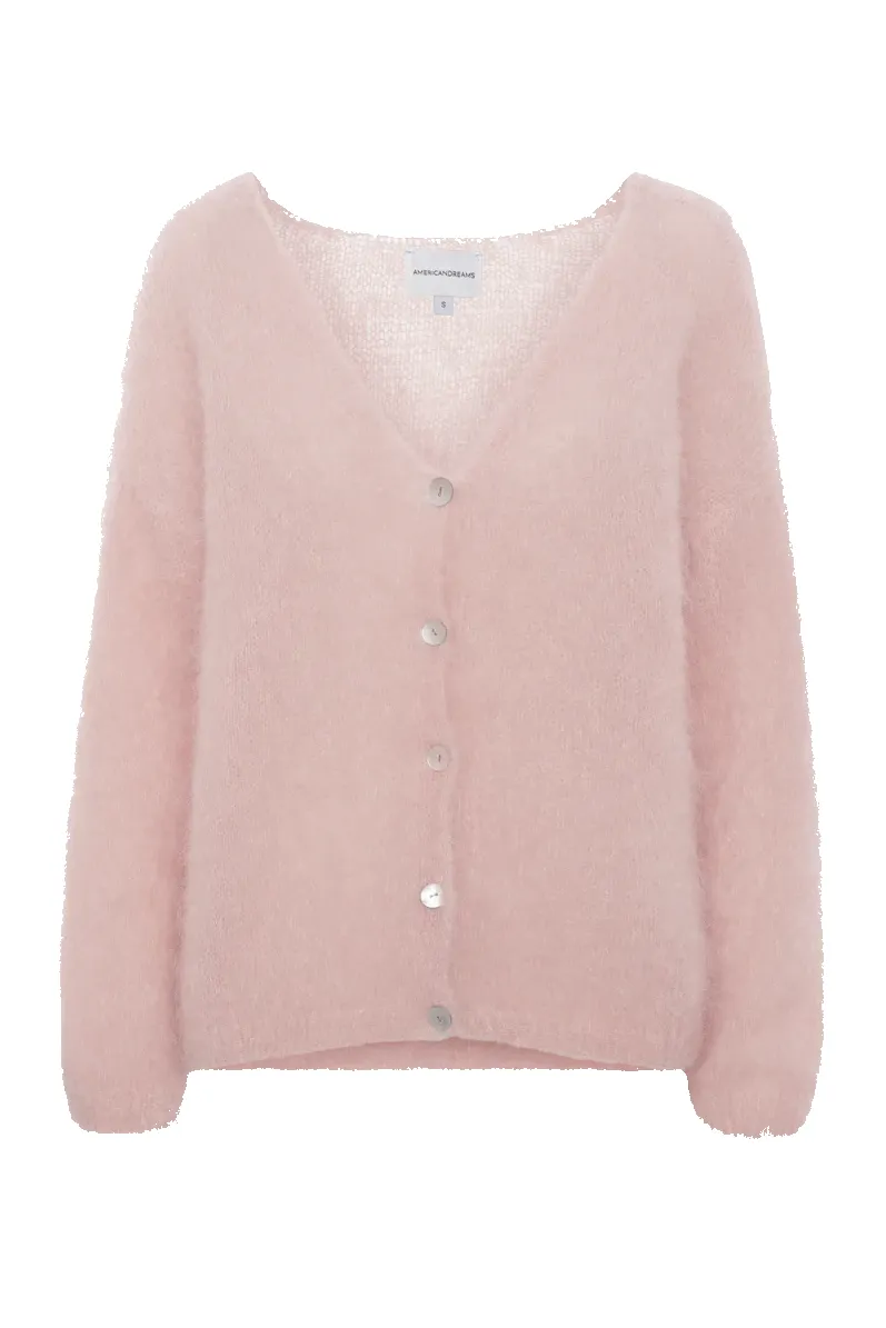 Cornelia LS Cardigan Light Pink sold by Americandreams