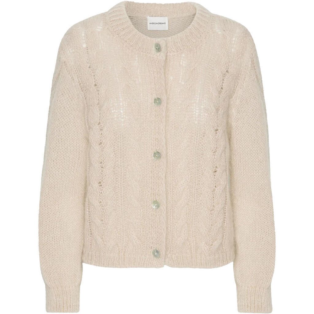 Frankie Cable Knit Cardigan - Beige sold by American Dream