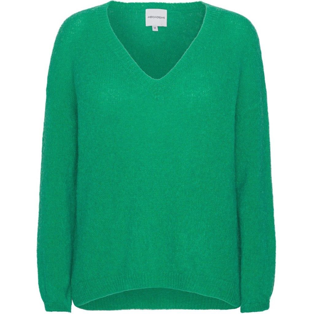 Silja V Neck Knit - Emerald Green sold by American Dream