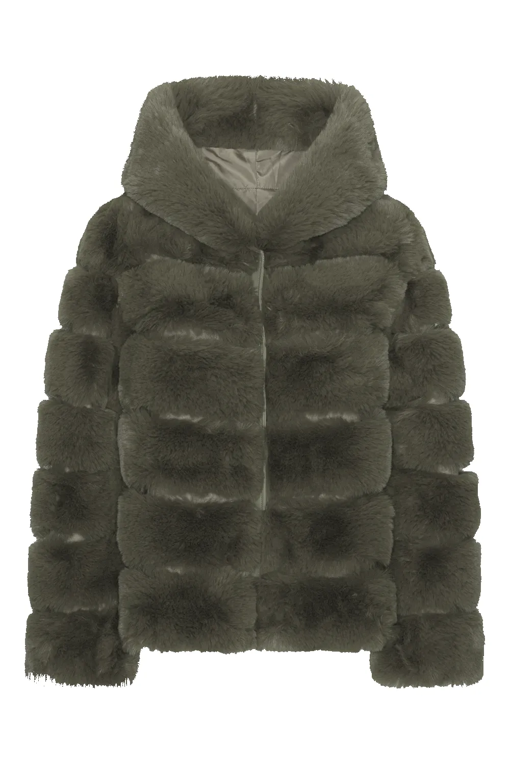 Blake Short Faux Fur Jacket Dusty Green sold by Americandreams