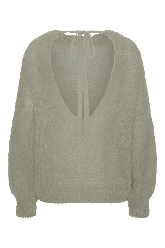 Toga Back Tie Mohair Pullover Beige sold by Americandreams