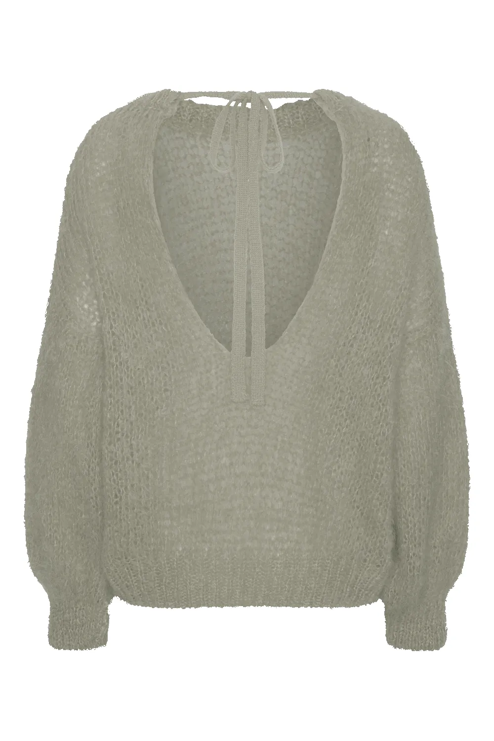 Toga Back Tie Mohair Pullover Beige sold by Americandreams